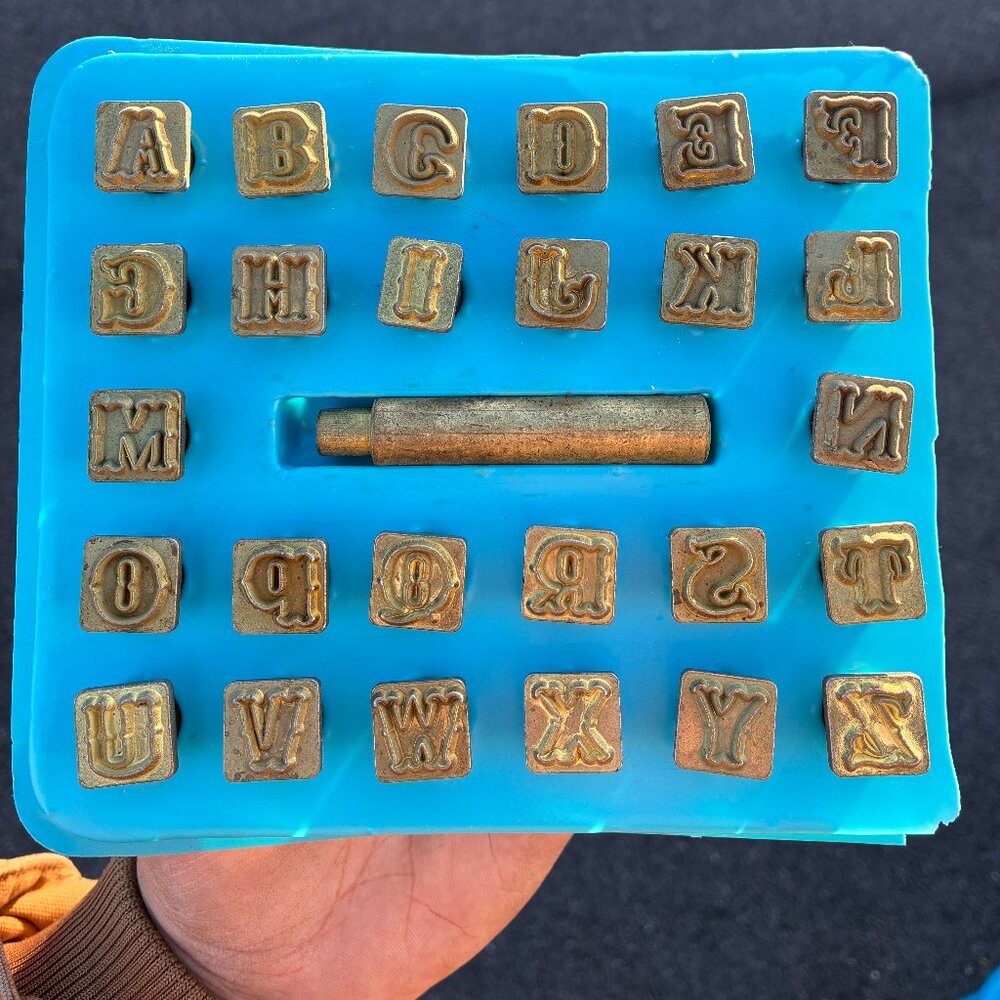 Craftool Vintage Leather Stamp Set Alphabet - Original Package